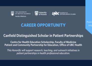 UBC Faculty Career Opportunity: Canfield Distinguished Scholar in Patient Partnerships